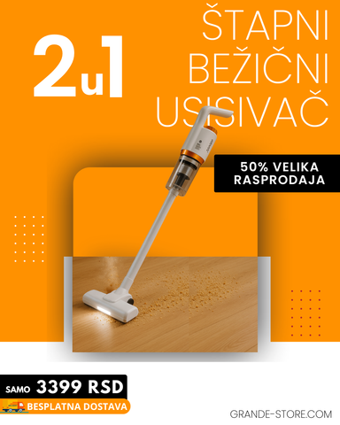 Grand Bežični Štapni Usisivač 2 u 1